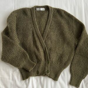 Mohair olive sweater